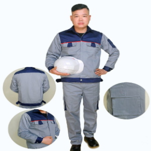 Quần áo lao động khóa vải kaki liên doanh Hàn Quốc