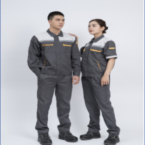Bộ quần áo bảo hộ màu xám pha màu đa dạng vải Păngzim