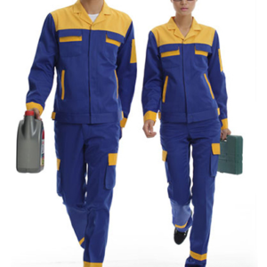 Quần áo bảo hộ phối màu xanh vàng (Hàng đặt may)