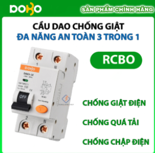 DoBo Hàn Quốc 2P 20A – 30mA Aptomat Chống Giật RCBO