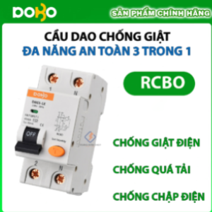 DoBo Hàn Quốc 2P, 32A – 30mA Aptomat Chống Giật RCBO