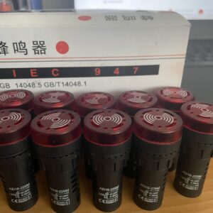 Đèn báo có còi Φ22 AD16-22SM AC220R - 220V AC - Đỏ